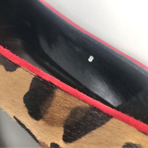 Ramon Tenza Leopard Print Flats with Red Floral Accent - Picture 15 of 16